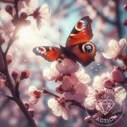Broderie Diamant - Papillon Floral - Diamond Faction