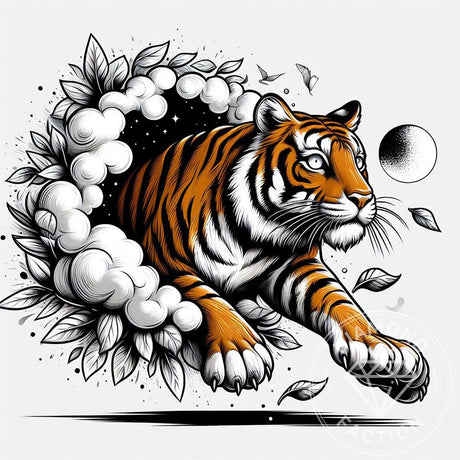 Broderie Diamant - Tigre sortant de l'obscurité - Diamond Faction