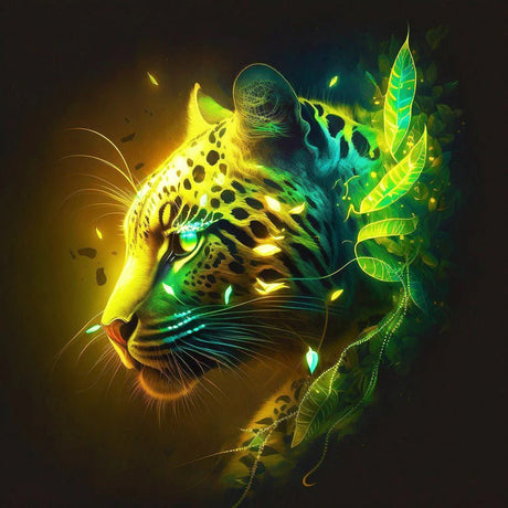 Broderie Diamant - Tigre Vert Profil - Diamond Faction