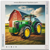 Broderie Diamant - Tracteur Vert - Diamond Faction