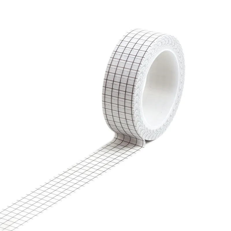 Ruban Washi Tape Grille Noir et Blanc - Broderie Diamant - Diamond Faction