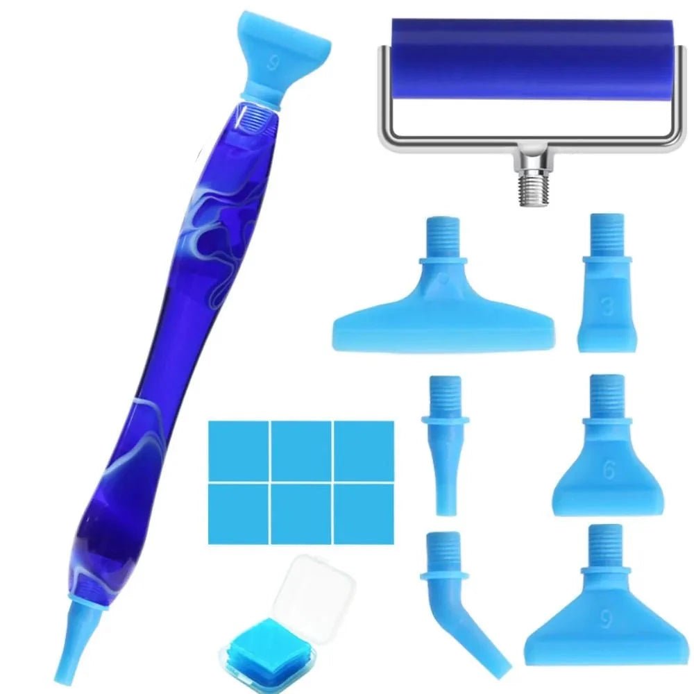 Stylo Diamant Peinture SGERUFZ – 5 Plumes Interchangeables, 3 Colles + 4 Disques, Outil DIY Broderie Diamant